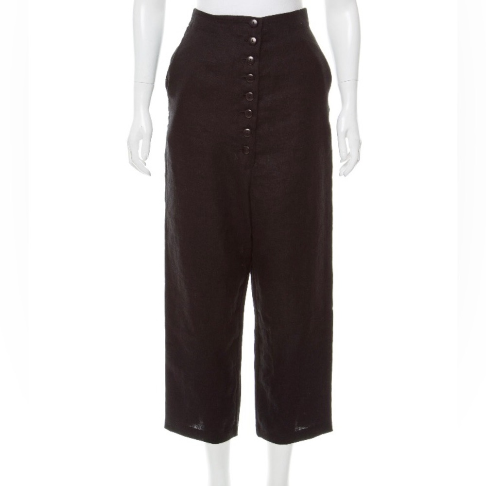 Black Linen Trouser Shaina Mote US4